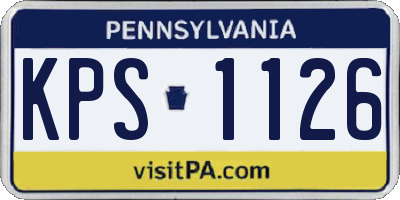 PA license plate KPS1126