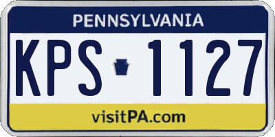 PA license plate KPS1127