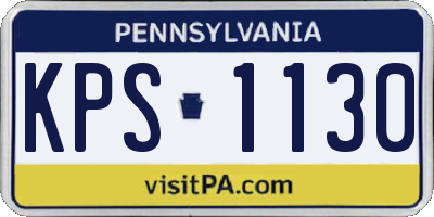 PA license plate KPS1130