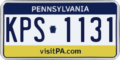 PA license plate KPS1131