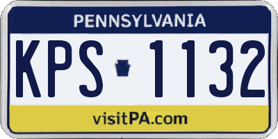 PA license plate KPS1132