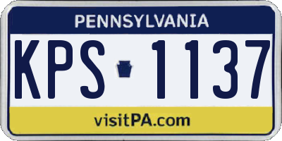 PA license plate KPS1137