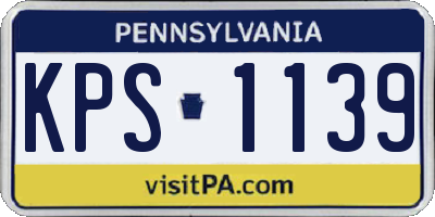 PA license plate KPS1139