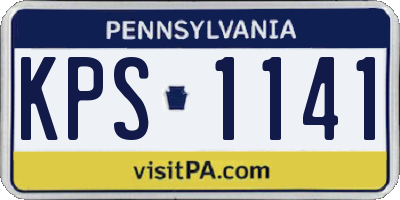 PA license plate KPS1141