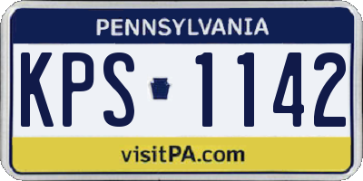 PA license plate KPS1142