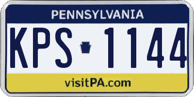 PA license plate KPS1144