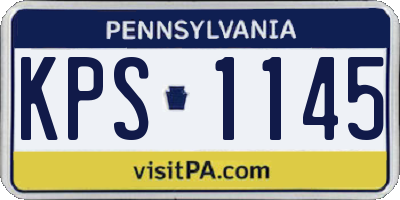 PA license plate KPS1145