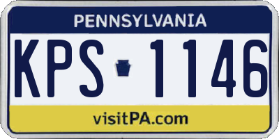 PA license plate KPS1146