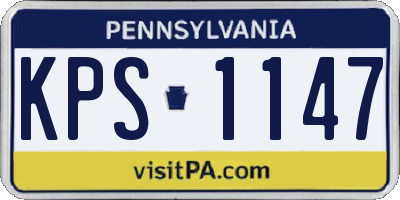 PA license plate KPS1147