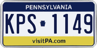 PA license plate KPS1149