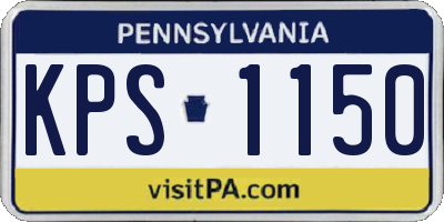 PA license plate KPS1150