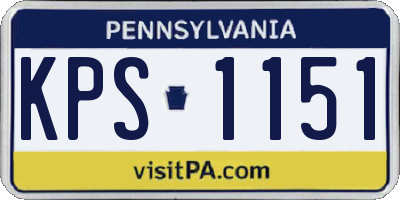 PA license plate KPS1151