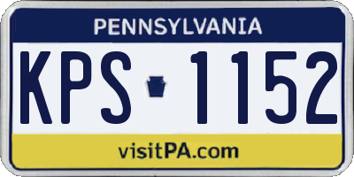 PA license plate KPS1152