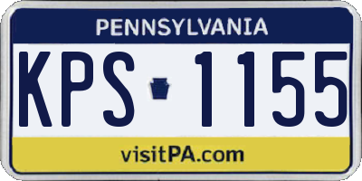 PA license plate KPS1155