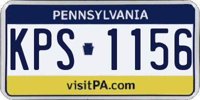PA license plate KPS1156