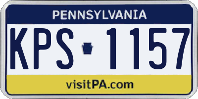 PA license plate KPS1157