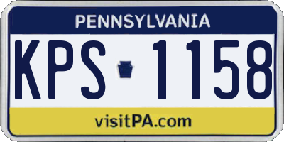 PA license plate KPS1158