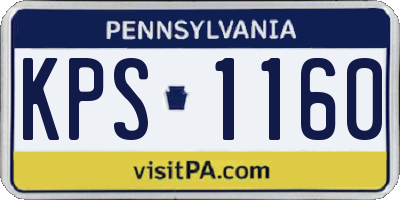 PA license plate KPS1160