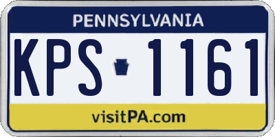 PA license plate KPS1161