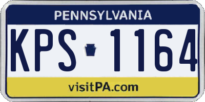 PA license plate KPS1164