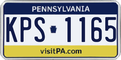 PA license plate KPS1165