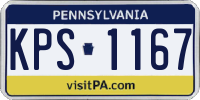 PA license plate KPS1167