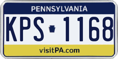 PA license plate KPS1168