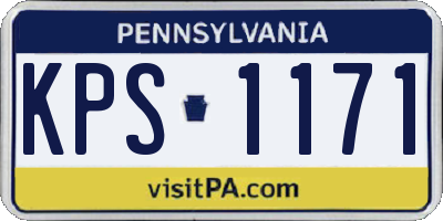 PA license plate KPS1171