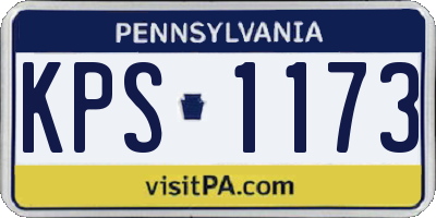 PA license plate KPS1173