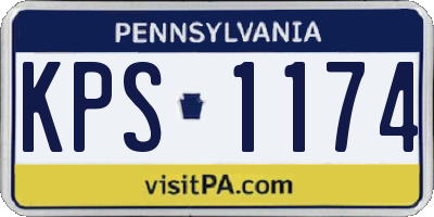PA license plate KPS1174