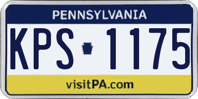 PA license plate KPS1175
