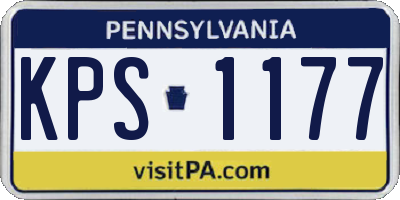 PA license plate KPS1177