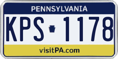 PA license plate KPS1178
