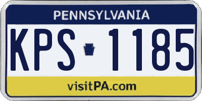 PA license plate KPS1185