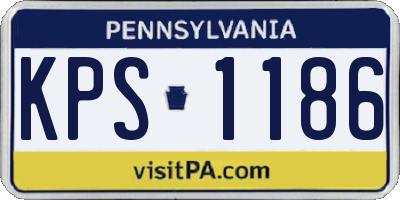 PA license plate KPS1186