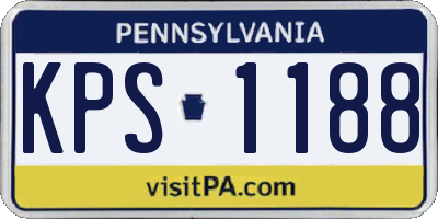 PA license plate KPS1188