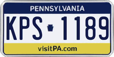 PA license plate KPS1189
