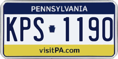 PA license plate KPS1190
