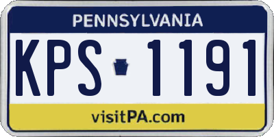 PA license plate KPS1191
