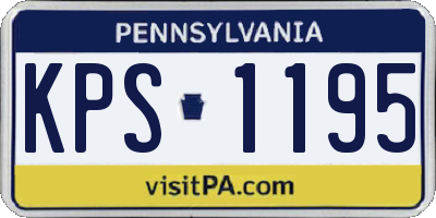 PA license plate KPS1195