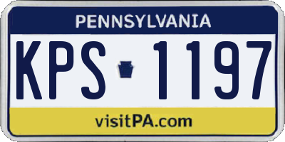 PA license plate KPS1197