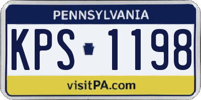 PA license plate KPS1198
