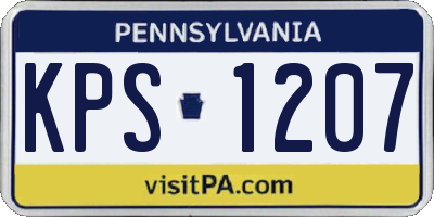 PA license plate KPS1207