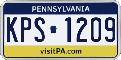 PA license plate KPS1209