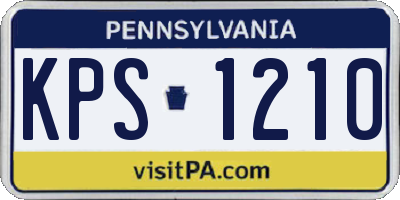 PA license plate KPS1210