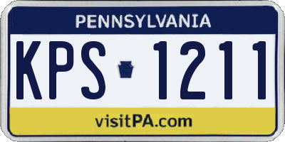 PA license plate KPS1211