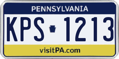 PA license plate KPS1213