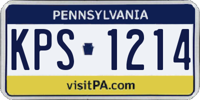 PA license plate KPS1214