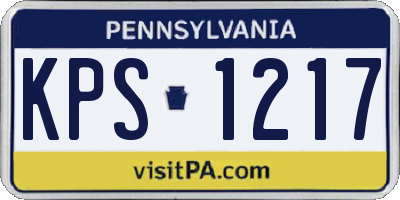 PA license plate KPS1217