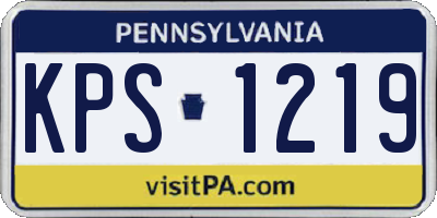 PA license plate KPS1219